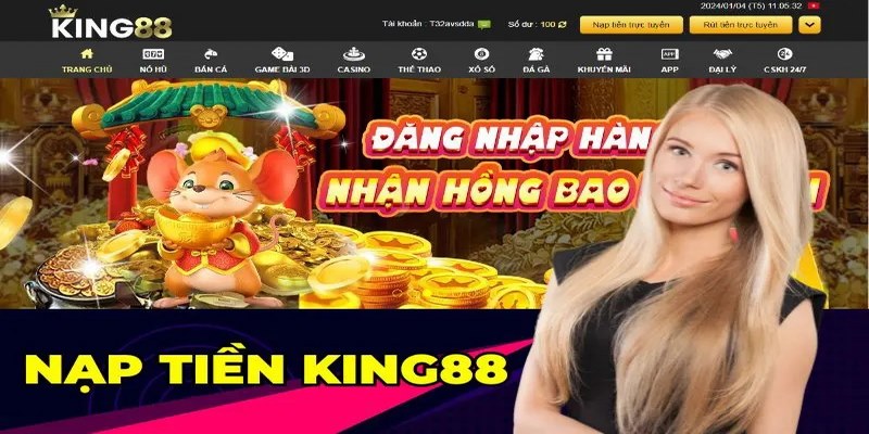 Cách nạp tiền king88 nhanh nhất 